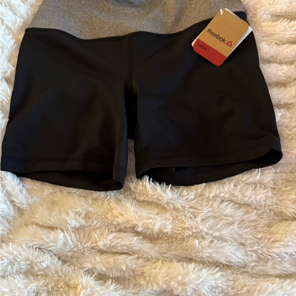 Reebok Women's Capris - Set of 4 1-Mint, 1-Silver, 1-Black and 1 black short. - Picture 12 of 14